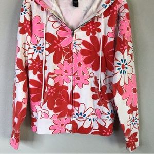 Lucky Brand | Tops | Lucky Brand Vintage Jacket Zip Up Hoodie Floral Flower  Power 7s Y2k Size L | Poshmark